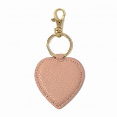 Faux Leather Heart - Dusky Pink/Gold